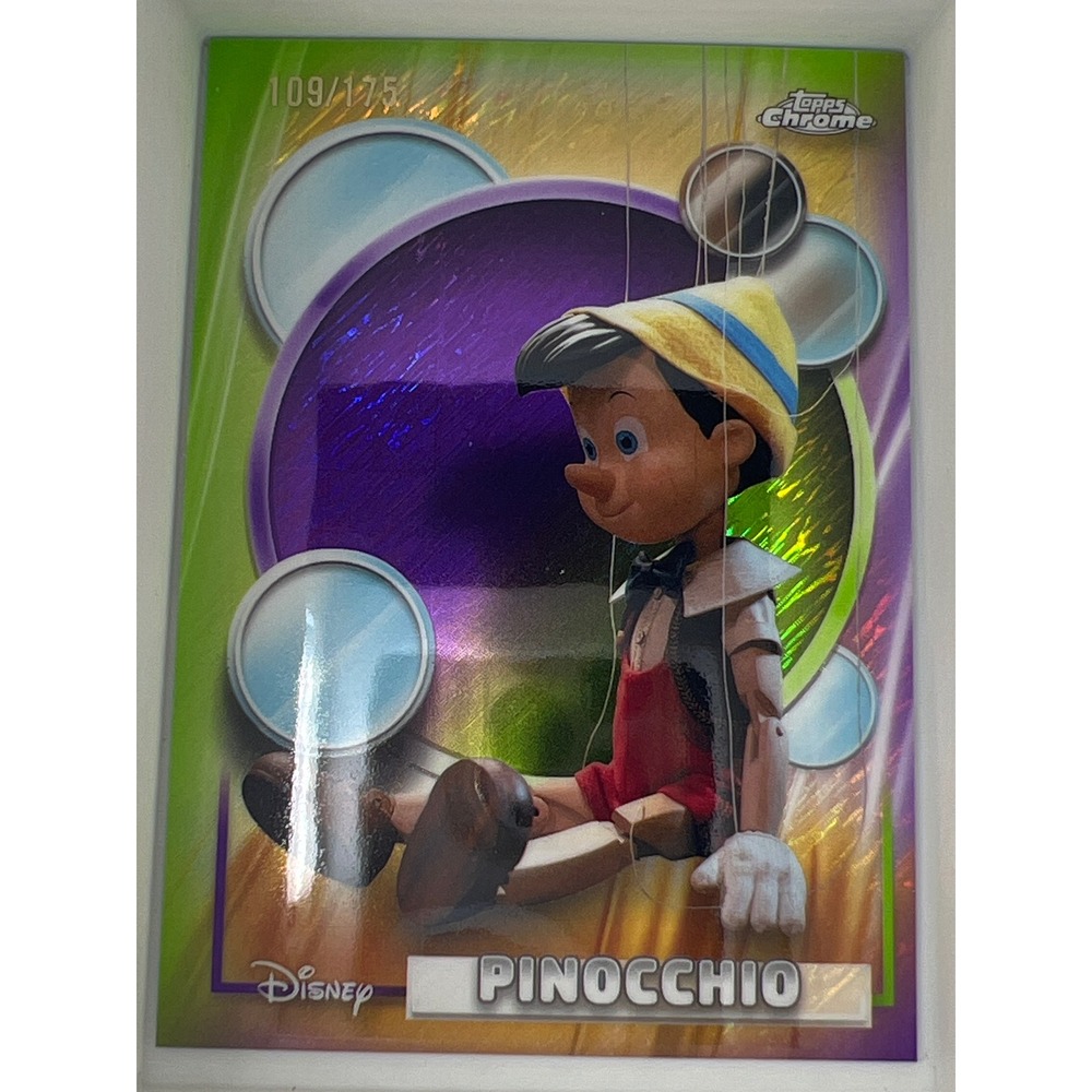2026 Topps Chrome Disney Pinocchio Green Refractor 109/175 Card 95 Limited